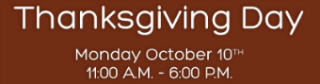 Thanksgiving Day Hours